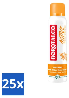 Produktbild von 25 x Borotalco Deodorant Spray Active Mandarin & Neroli Fresh 150 ml - Vorteilspackung - 25 Stücke