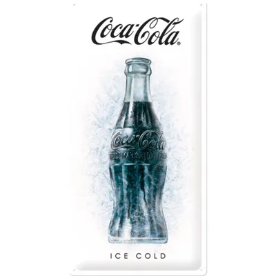 Obrázek produktu pro Nostalgic-Art - Blechschild 25 x 50cm - Coca-Cola - Ledově bílá