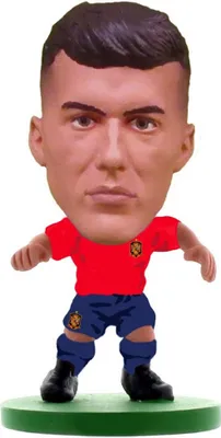 Obrázek produktu pro Španělsko - Fotbalová postavička "Rodri", "SoccerStarz" TA12189 (jedna velikost) (červená/zlatá/tmavě modrá)