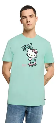 Produktbild von Spreadshirt Hello Kitty Auf Skateboard Girls Rule Männer Premium T-Shirt, 5XL, Mint