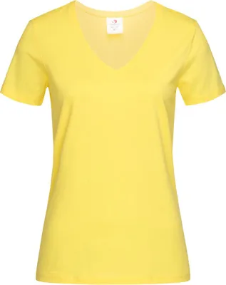 Produktbild von Stedman ST2700 | Classic V-Neck Damen T-Shirt - Farbe: Yellow - Größe: M