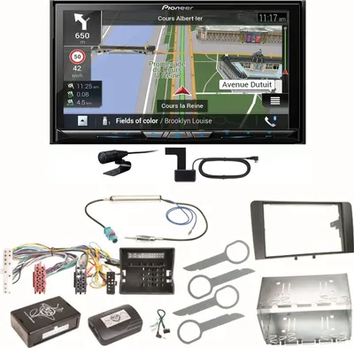 Produktbild von Pioneer AVIC-Z830DAB Bluetooth Navigation DAB+ CD Einbauset für Audi A3 8P 8PA