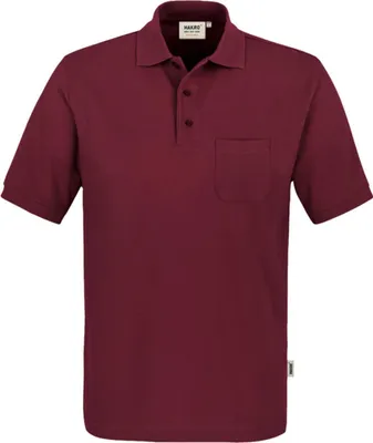 Produktbild von HAKRO Pocket-Poloshirt Mikralinar® 812, weinrot, S