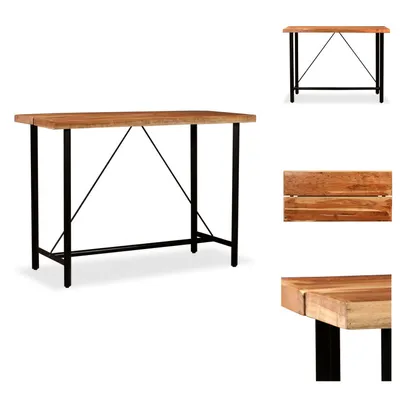 Zdjęcie produktu dla vidaXL Stół barowy z litego drewna akacjowego 150 x 70 x 107 cm - Stoły do jadalni