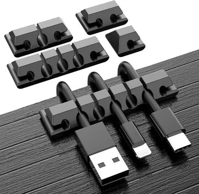 Produktbild von Silikon-Kabelhalter für USB-Kabel - Selbstklebend - 5 Stück