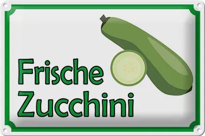 Produktbild von Blechschild Hinweis 30x20cm frische Zucchini Hofladen