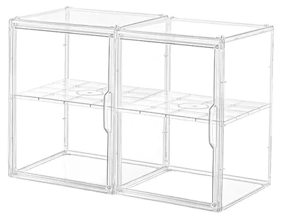 Obrázok produktu pre Omgoods – Priehľadné plastové úložné boxy s vekom, vhodné na stohovanie