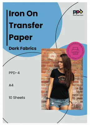 Transferpapier A4, 10 Blatt, für dunkle Stoffe, Inkjet