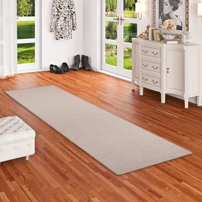 Produktbild von Läufer Teppich Bentzon Flachgewebe Karamell, Größe:80x400 cm