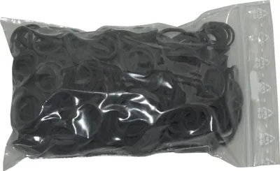 Produktbild von 100 g Gummiringe schwarz 15 mm Ø 1,5 x 1,5 mm breit