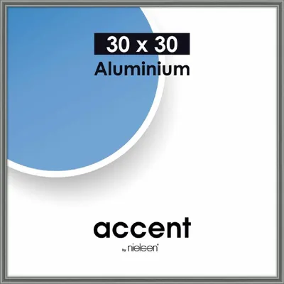 Immagine prodotto di Cornice in alluminio Nielsen Accent 30x30 cm, grigio acciaio lucido