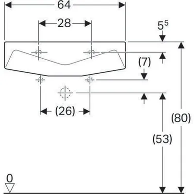 Produktbild von GEBERIT Waschtisch Paracelsus 60 cm weiß 251060000