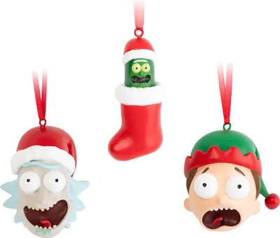 Produktbild von Rick und Morty Set 3 Christmas ornaments