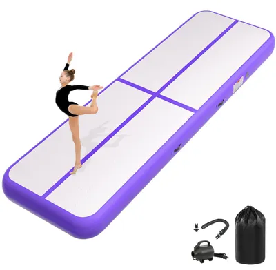 Zdjęcie produktu dla Mata gimnastyczna o wysokości 10/20 cm, mata do akrobatyki, dmuchana mata sportowa do fitnessu/do użytku na zewnątrz