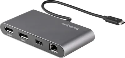Produktbild von StarTech.com Thunderbolt 3 Mini Dock - Tragbare TB3-Dockingstation mit dual Monitoren und DP 4K 60 Hz - GbE - Dockingstation - Thunderbolt 3 - 2 x DP - 1GbE
