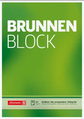 Produktbild von BRUNNEN 1052756 Briefblock A4 BRUNNEN unlin gelocht