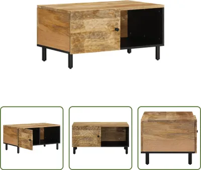 Produktbild von The Living Store Couchtisch 80x50x40 cm Massivholz Mango