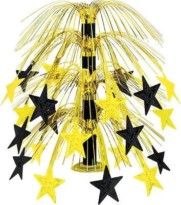 Produktbild von Tischdeko Silvester mit Sternen schwarz-gold - Einheitsgröße