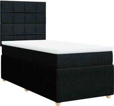 Produktbild von vidaXL Boxspringbett mit Matratze Schwarz 80x200 cm Stoff