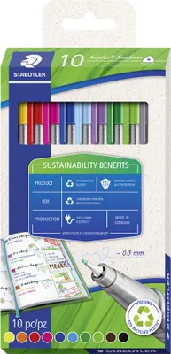 Produktbild von STAEDTLER Fineliner triplus 10er Kartonetui