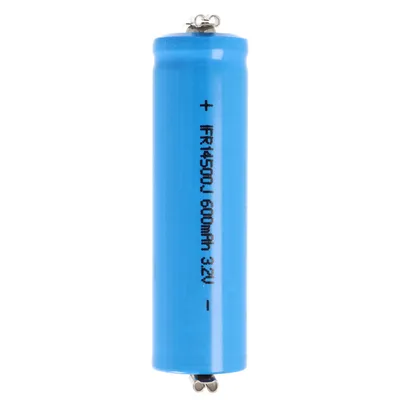 Zdjęcie produktu dla bateria słoneczna 3,2 V Bateria litowa IFR 14500 AA z gniazdami 2,8 mm Bateria LiFePo4 600 mAh Płaska góra bez zabezpieczenia Wymiary 14,2 x 50,2 mm