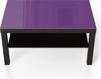 Produktbild von DEQORI Couchtisch 90x55 cm Schwarz 'Violett' Glas Beistelltisch Glastisch modern