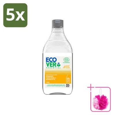 Produktbild von 5 x Ecover Essential Spülmittel Zitrone - 450 ml - Sparpackung - 5 Stücke