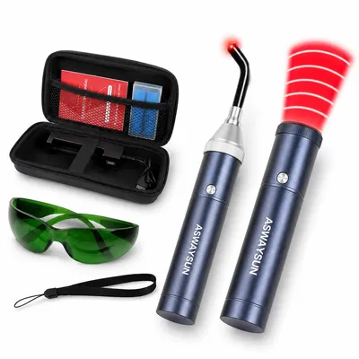 Produktbild von Rotlichttherapiegerät 660nm/850nm, Infrarot-Lichtstab mit 2-in-1-Modus, für Gelenke, Muskeln, Gesicht, Körper, Mund, Nase und Lippenherpes, tragbar