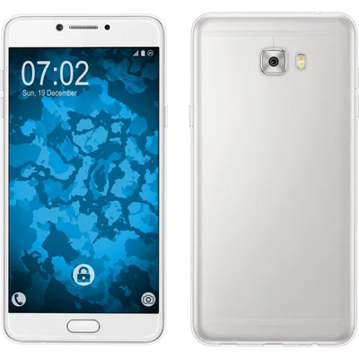 Produktbild von PhoneNatic Case kompatibel mit Samsung Galaxy C7 Pro - clear Silikon Hülle Slimcase + 2 Schutzfolien