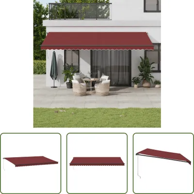 Produktbild von The Living Store Markise Manuell Weinrot 600x300 cm