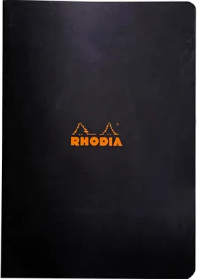 Produktbild von Rhodia 10x Notizheft Rhodia A4 48 Blatt kariert 80g - Schwarz 119163C