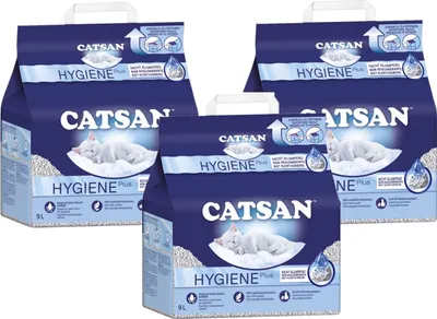 Produktbild von CATSAN® Hygiene Plus Katzenstreu 3 x 9l