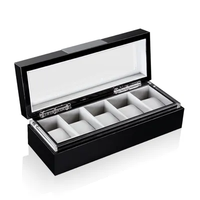 Produktbild von Heisse & Söhne - Uhrenbox - Executive 5 Schwarz- Grau 70019-56
