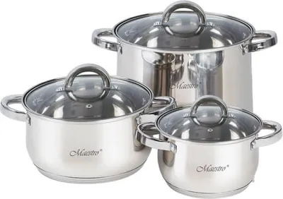 Obrázok produktu pre MR-2120-6L 6-dielna sada hrncov (1,5 l, 3,0 l, 5,0 l)