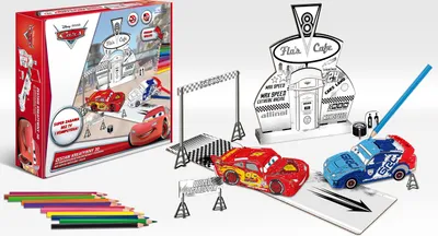 Produktbild von Starpak Bastelset Kreativset Disney Cars Fahrzeuge auf der Rennbahn