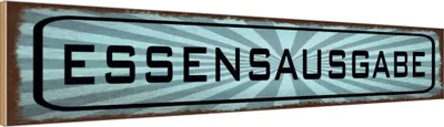 Produktbild von vianmo Holzschild 10x46 cm Essensausgabe