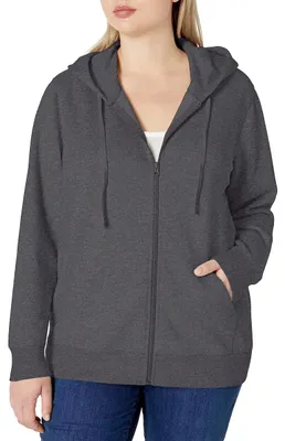 Produktbild von A. Essentials Damen Fleece-Hoodie mit durchgehendem Reißverschluss (in Überg