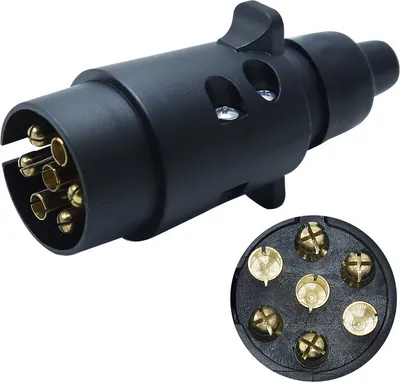 Produktbild von CCLIFE 7 Polig12V Auto Anhänger Stecker 7 Poliger Stecker Anhänger Adapter für PKW und Anhänger