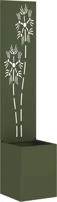 Produktbild von vidaXL Garten Sichtschutz-Leinwand Floral Olivgrün 32 x 150 cm