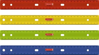 Produktbild von BRUNNEN Lineal zum Abheften 30cm 4 Farben 104977330