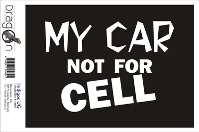 Produktbild von Aufkleber / Autoaufkleber - JDM / Die cut / Auto / OEM - My car not for cell - 210x150mm gelb - Heckscheibe / Heckscheibenaufkleber