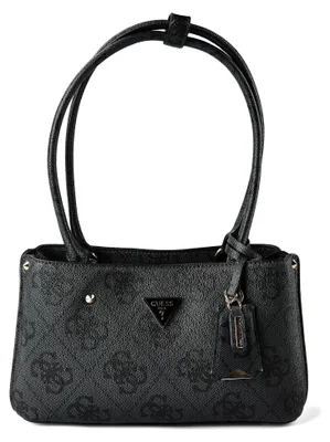 Produktbild von GUESS Taschen Schultertasche Kunstleder Meridian II Shoulder Satchel coal logo