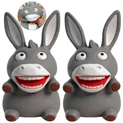 Produktbild von 2 Stück Esel Squishy Stressabbau Spielzeug Quetschspielzeug Lustiges Esel Knautschspielzeug Anti Stress Deko Geschenk