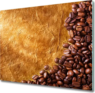 Produktbild von Glas Herdabdeckplatte 60x52 cm Spritzschutz Glasabdeckplatte Schneidebrett Kaffeebohnen