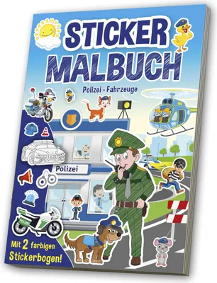 Produktbild von Mal- & Stickerbuch: Polizei