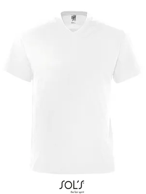 Image de SOLs 11150 | V-Neck T-shirt manches courtes hommes Victory - Couleur : Blanc - Taille : M