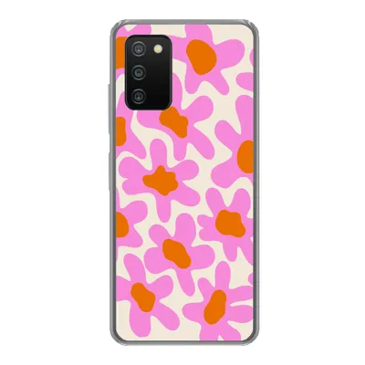 Produktbild von MuchoWow® Handyhülle Schutzhülle Hülle für Samsung Galaxy A03s Blume - Rosa - Muster Silikon Softcase Handy Hülle - Schutz - Geburtstag Teenager