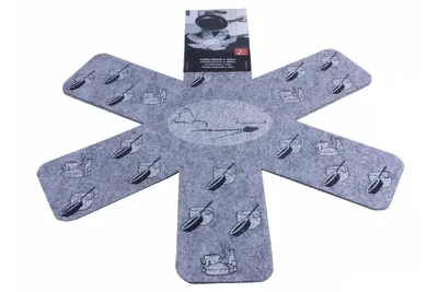Produktbild von HIT Trading 22277045 Pfannenschutz aus Filz Ø 38cm, grau/blau (2er Pack)