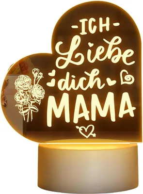 Immagine prodotto di Lampada LED Regalo per la mamma Compleanno Festa della mamma Luce notturna Ti amo 18x10
