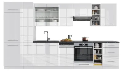 Immagine prodotto di Cucina componibile Vicco Fame-Line Bianco lucido/bianco 355 cm , PL Antracite, Model 49263